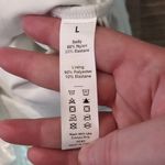 Halara  White Silver Metallic One Shoulder Bodycon Ruching Dress Size Large Photo 2