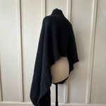 Cozy Black Bouclé Shawl Wrap Photo 2