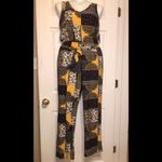 Bobbie Brooks Size Tie Waist Jumpsuit M Floral Patchwork NEW NWT Size M Photo 1
