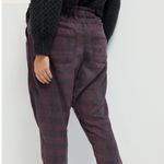 Anthropologie JACQUIE BUTTON-FLY High Waist Joggers Plaid Pants XS Photo 5