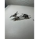 Butterfly Ear Cuff Earrings Silver Tone Crawler Clip On Wrap Earrings Silver Photo 3