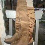 Light Brown Strappy Back Knee High Boots Tan Size 7.5 Photo 2