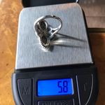 Natural White Buffalo Royston Blue Horizon Turquoise Sterling Silver Ring Size 9 Photo 7