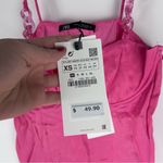 ZARA NWT Pink Satin Corset Chain Strap Dress Photo 6