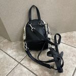 Michael Kors Mini Backpack Cream Sherpa Black Leather Trim Silver Hardware Cute Photo 3