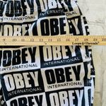 Obey  Worldwide Splash Black White Pull On Drawstring Straight Leg Pocket Pant S Photo 7