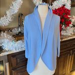 Kasper  Powder Baby Blue Open Cardigan Sweater Womens Small Photo 3
