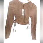 For Love & Lemons For Love and Lemon’s fuzzy soft cinched crop sweater nwt Photo 1