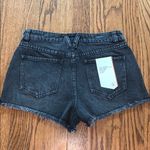 Volcom Black 1991 Mid-Rise Frayed Hem Denim Shorts Photo 5