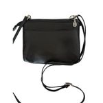 Brighton  Bloom Small Black Leather Roses Wallet Organizer Crossbody Clutch‎ Photo 3