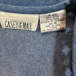 Casey and Max Vintage Vest Womens Medium Blue Red Woven Denim Gingham Tie Back Photo 2