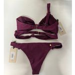 Arena NWT The Garzetta Double Knot Top & Bow Bottom Bikini Set Burgundy Women L Photo 3