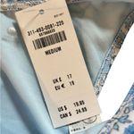 Hollister  High Leg Cheeky Bikini Bottom Sz M Blue Floral Lined NWT Photo 2