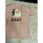 Bella Canvas  Santa Baby Tee Pink Leopard Santa Claus Christmas Womens 2XL NWOT Photo 2