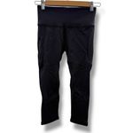 Lululemon  NWT‎ Reveal Crop 15" Leggings Women’s Size 6 Black Activewear Photo 2