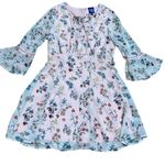 Disney  Beauty and the Beast Dress Pink Floral Babydoll Belle Sleeve Cosplay Sz M Photo 7