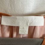 Adyson‎ Parker Satin Gray Orange Floral Shirt V Neck Lined Size Small Oversize Photo 6