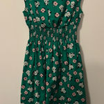 Kate Spade  Lily blooms smocked Floral Green women’s  Dress small Photo 0