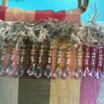 Wood Handle Purse Plaid And Paisley Pink Photo 2