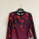 Farm Rio Adidas Her Studio London Long Sleeve Bodysuit Red Floral Small Photo 1