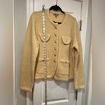 J.Crew NWT Size L Merino Wool Blend Crean Gold Button Knit Lady Jacket Cardigan Photo 5