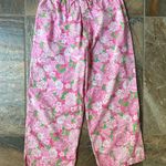 Lilly Pulitzer Floral Pajama Pants Women’s Size XS Cotton Poplin Cropped Photo 0