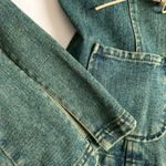Blanc Noir Vintage Kharma dirt washed suede whipstitch bell sleeve denim jacket Photo 6