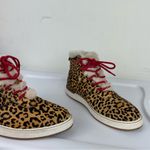 Hush Puppies  Sz 8.5 Calf Hair High Top Sneakers Faux Fur Trim Photo 8