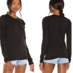 NWT Free People Natasha ruched sleeve top in black Size M Photo 1