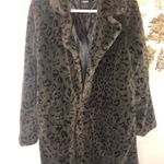 Army Green Animal Print Coat Size L Photo 0