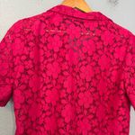 Desigual  Women’s Lace Resort Short Sleeve Button Up Shirt‎ Pink Photo 7