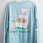 Simply Southern Golden Retriever Puppy Prep Preppy Football Long Sleeve Top Photo 4