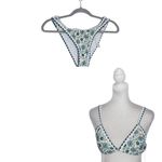 Bikinx Green and Gold Boho Print Bikini NWT Size Small Triangle Bikini Photo 1