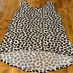 Cozy Couture Leopard Cheetah Print High Low Tank Top Shirt Women’s Medium Black Photo 0