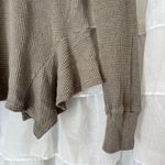 T. LA Waffle Knit Flutter Bottom Edge Long Sleeve Top Photo 3
