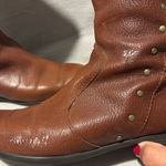 Born Amila Tall Studded Brown Leather Zip Boots Size 8M Photo 7