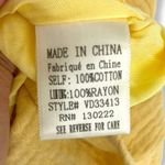 Very J  | Small | 100% Cotton Yellow Tiered Gauzy Shoulder Tie Midi Sundress Photo 4
