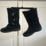 White Mountain Black leather Suede Faux Fur Lined Mongolian style Winter Boot Photo 1