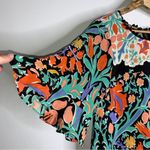 Maeve Anthropologie  Pink Green Floral Flutter Flare Sleeve Top‎ Women Sz 4 CPM4 Photo 1