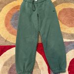 Aritzia TNA Sweatfleece Cozy Fleece Meg Fit Green Jogger Sweatpants Size 2XS Photo 0