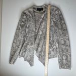 BLANK NYC Draped Serpent Jacket Large Neutral Motif Snake Open Faux Leather Photo 11