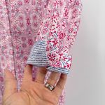 Foxcroft  NYC Women's Easy Care Pink Abstract Print Button Down Shirt Size Medium Photo 4