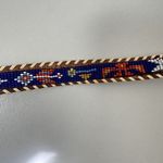 Vintage Beaded Leather Belt SW Wamph Alaska Western Brown Leather Belt Size 28 Photo 6