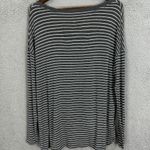 American Eagle top womens small gray striped soft & sexy boxy oversized boho Photo 6
