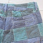 LL Bean Lakewashed Blue Green Seersucker Plaid Chino Bermuda Shorts Size 6 Photo 6