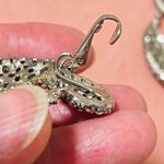 Vintage silver Rhinestone Jet Clip earrings Photo 3