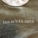 For Days Sweatshirt For Better Days Double Collar Embroidered Pullover Green XS Photo 2