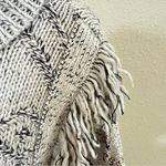 Lucky Brand  Aztec Western Fringe Turtleneck Sweater Black White‎ medium Photo 7