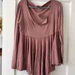 Free People  Clover Long Sleeve Babydoll Dress in Antique Oak Size Small NWT Photo 5