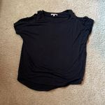 EXPRESS  black 🖤 t shirt szM with tie sleeve Photo 0